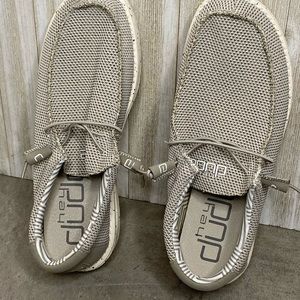 Hey Dude Wally Sox Funk light gray speckled sole (brand new without tag)